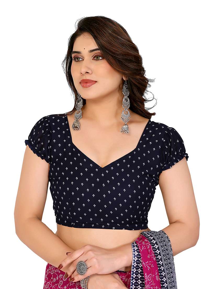 women pack of 2 printed saree with blouse - 22445457 -  Standard Image - 3