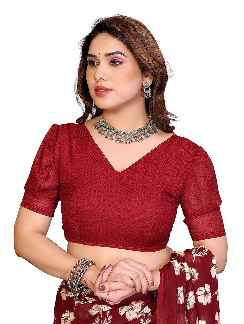 Women Pack Of 2 Printed Saree With Blouse - 22445506 -  Standard Image - 3