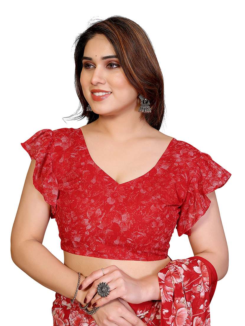 women pack of 2 printed saree with blouse - 22445553 -  Standard Image - 3