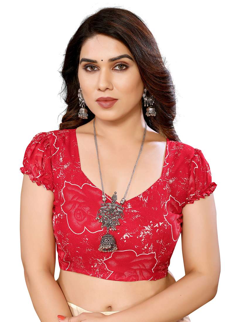 women pack of 2 printed saree with blouse - 22445571 -  Standard Image - 3