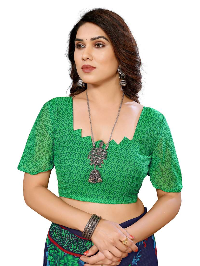 women pack of 2 printed saree with blouse - 22445572 -  Standard Image - 3