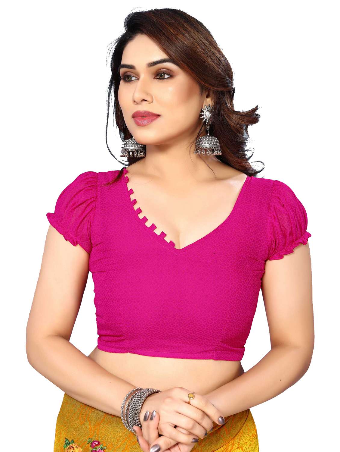 women pack of 2 printed saree with blouse - 22445628 -  Standard Image - 3