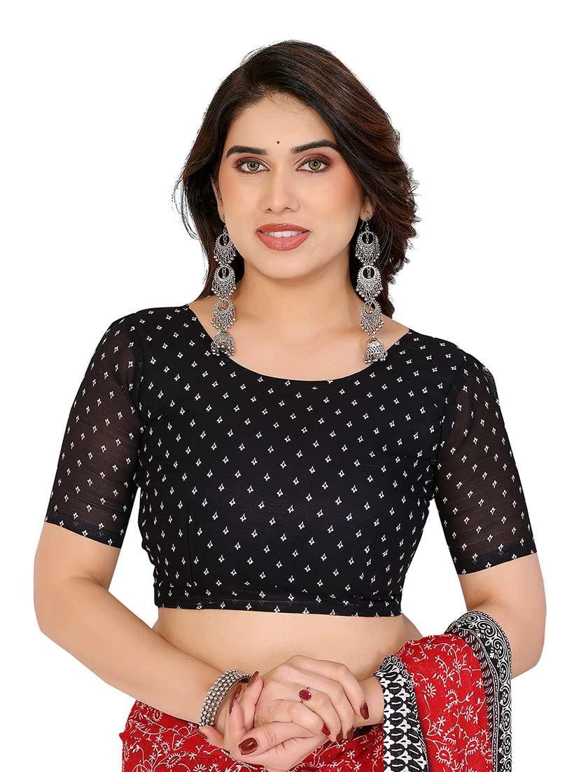 Women Pack Of 2 Printed Saree With Blouse - 22445689 -  Standard Image - 3