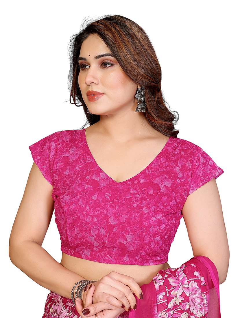 women pack of 2 printed saree with blouse - 22445782 -  Standard Image - 3