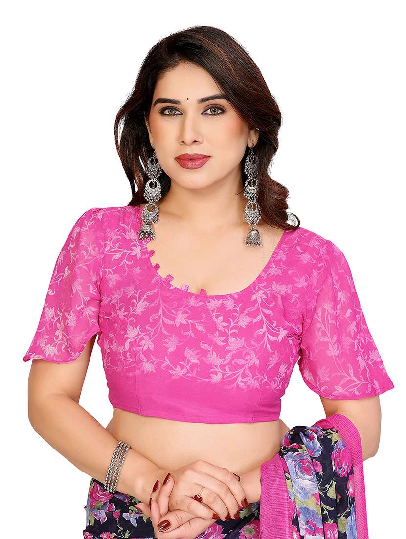 women pack of 2 printed saree with blouse - 22445840 -  Standard Image - 3