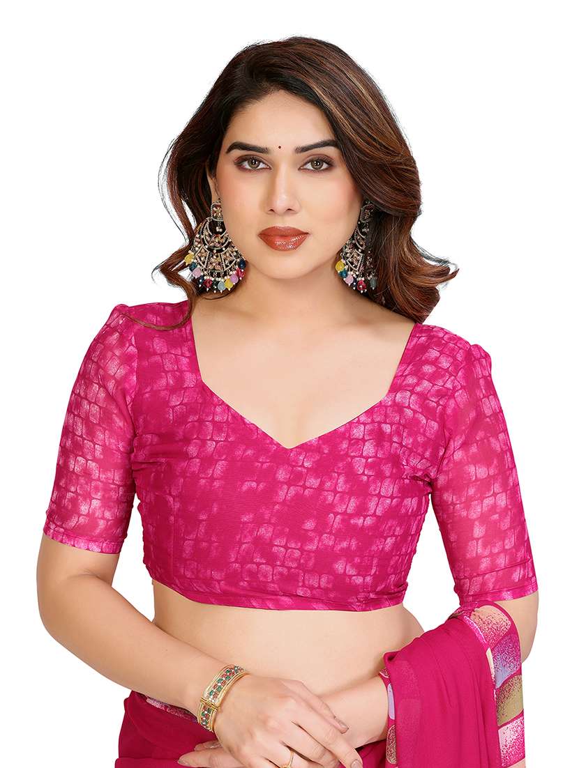 women pack of 2 printed saree with blouse - 22445919 -  Standard Image - 3