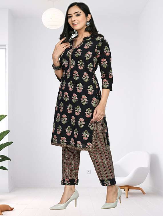 women floral print kurta pant set - 22446555 -  Standard Image - 3