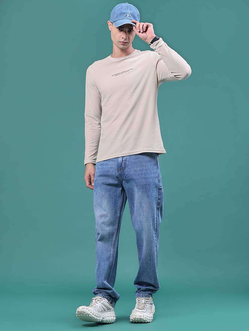 Men Tyographic Long Sleeves Regular Fit T-shirt - 22446605 -  Standard Image - 5