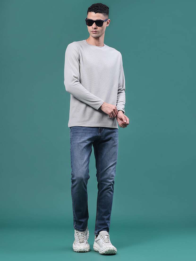 Men Typographic Long Sleeves Regular Fit T-shirt - 22446606 -  Standard Image - 5