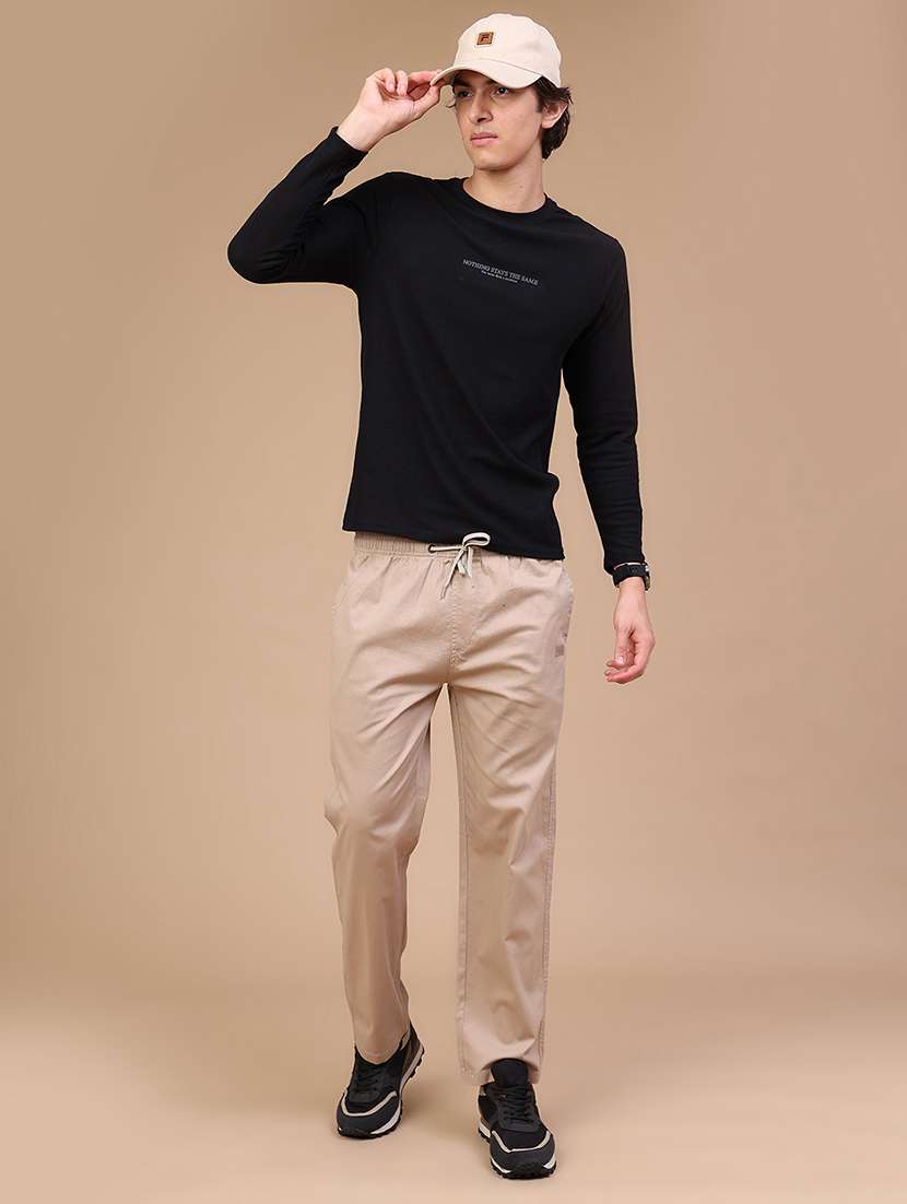 Men Typographic Long Sleeves Regular Fit T-shirt - 22446608 -  Standard Image - 5