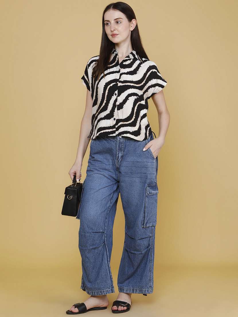 women printed collared shirt style top - 22446634 -  Standard Image - 5