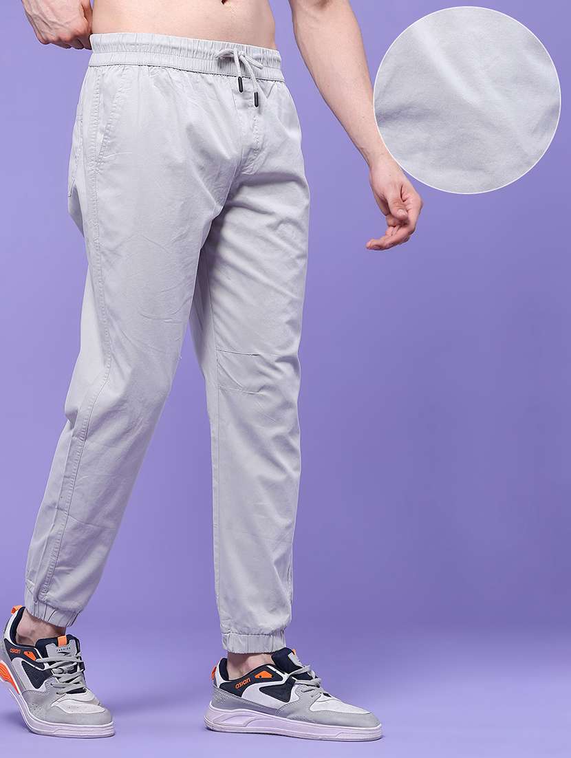 Men Solid Mid Rise Regular Fit Jogger - 22446978 -  Standard Image - 3