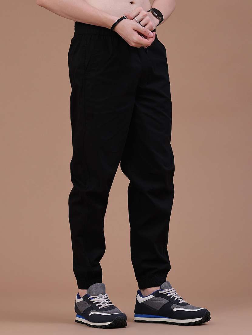 Men Solid Mid Rise Regular Fit Jogger - 22446988 -  Standard Image - 3