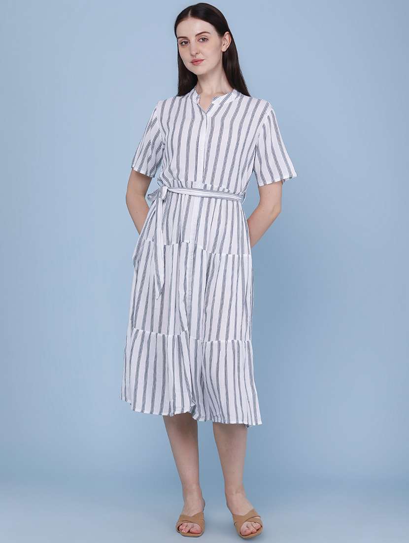 Women Printed Short Sleeves Tiered Dress - 22447046 -  Standard Image - 5