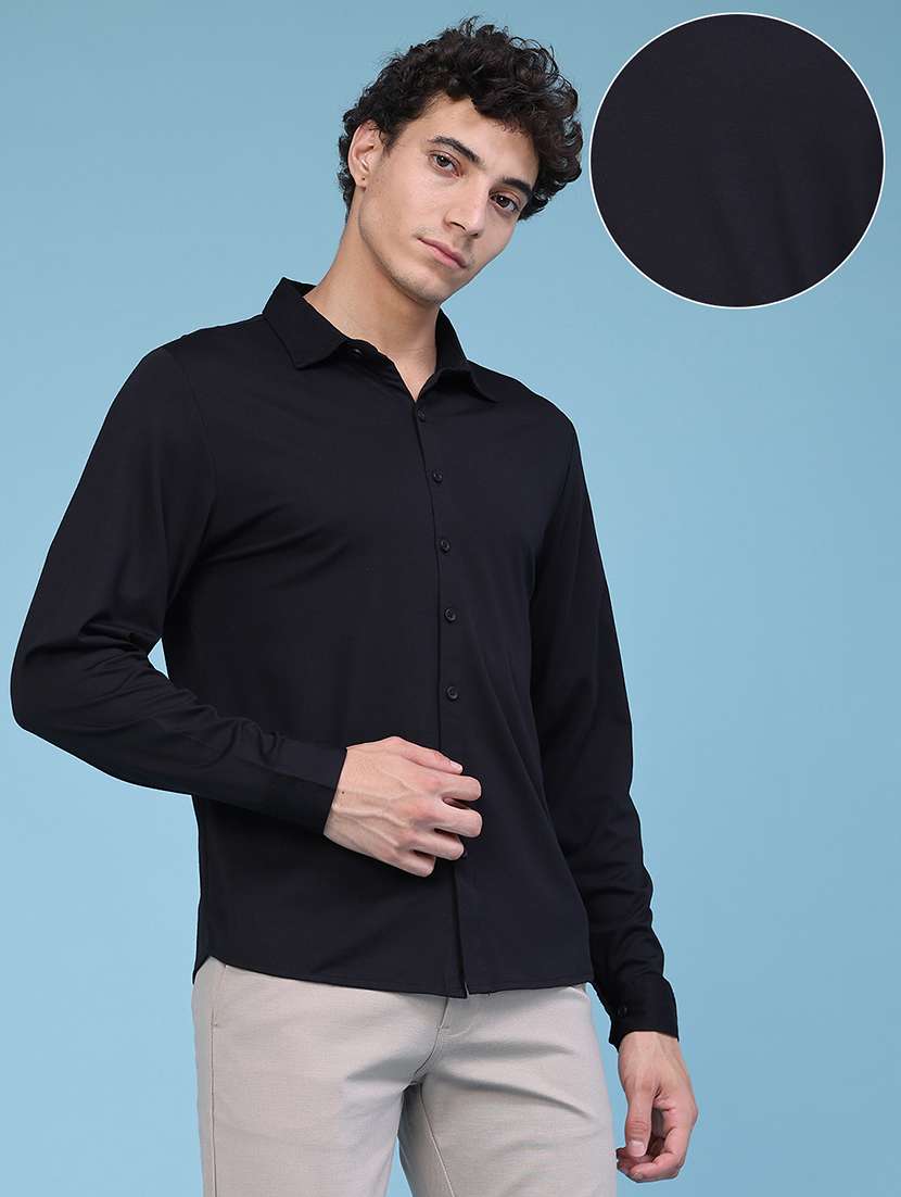 Men Solid Long Sleeves Regular Fit Shirt - 22447128 -  Standard Image - 3
