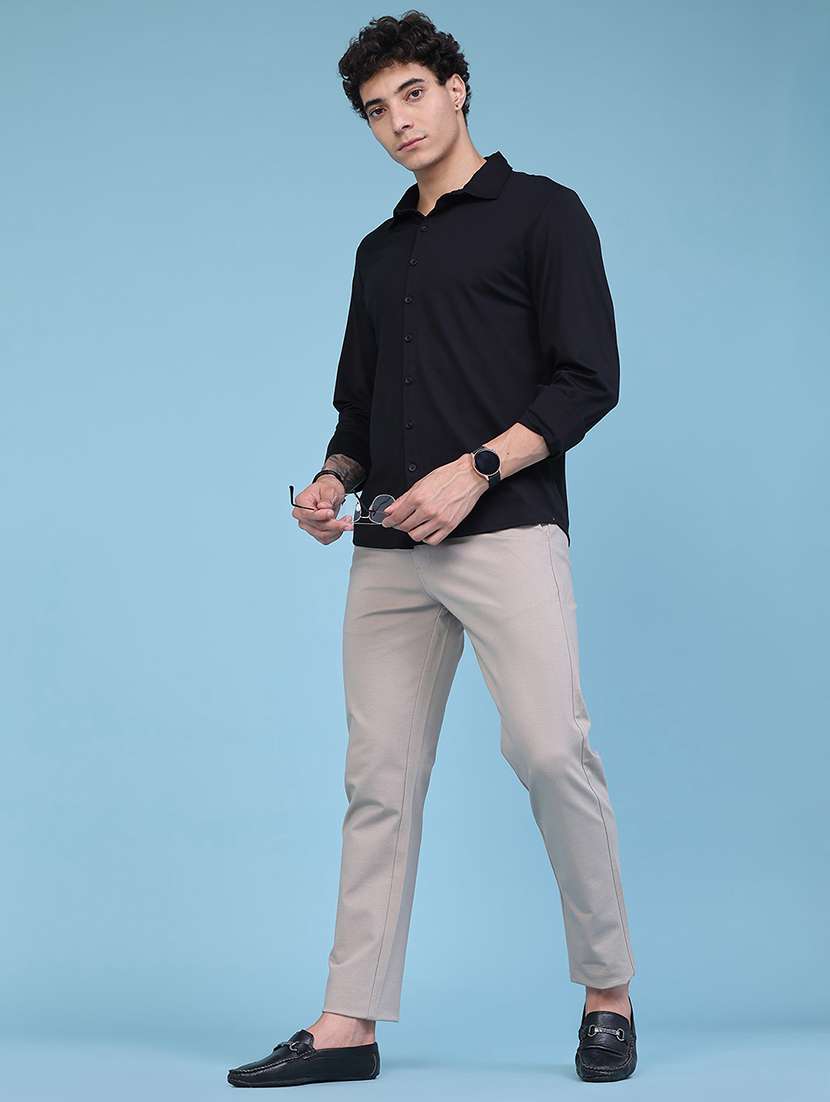 Men Solid Long Sleeves Regular Fit Shirt - 22447128 -  Standard Image - 5