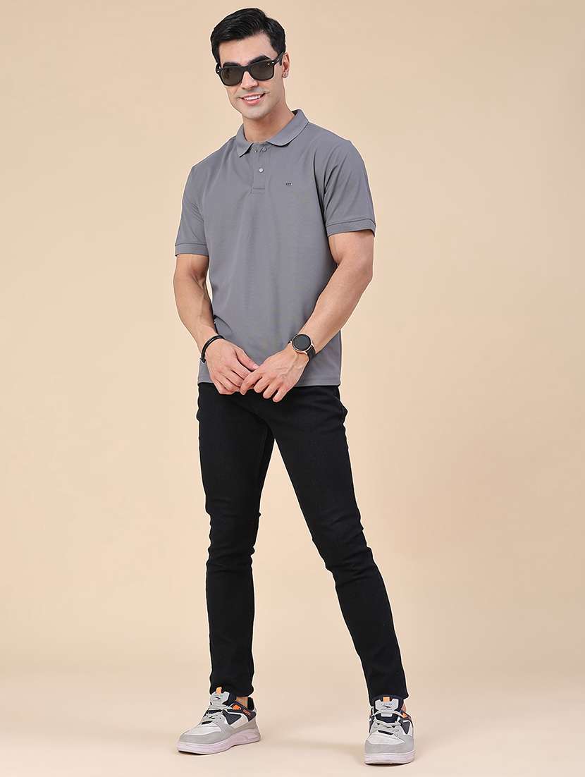 Men Solid Short Sleeves Polo T-shirt - 22447164 -  Standard Image - 5
