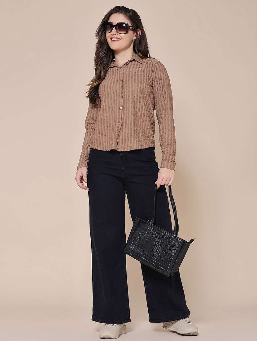 women solid high rise straight jeans - 22447187 -  Standard Image - 5