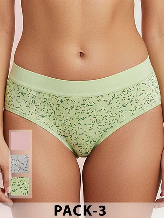 women pack of 3 printed mid rise hipster panty