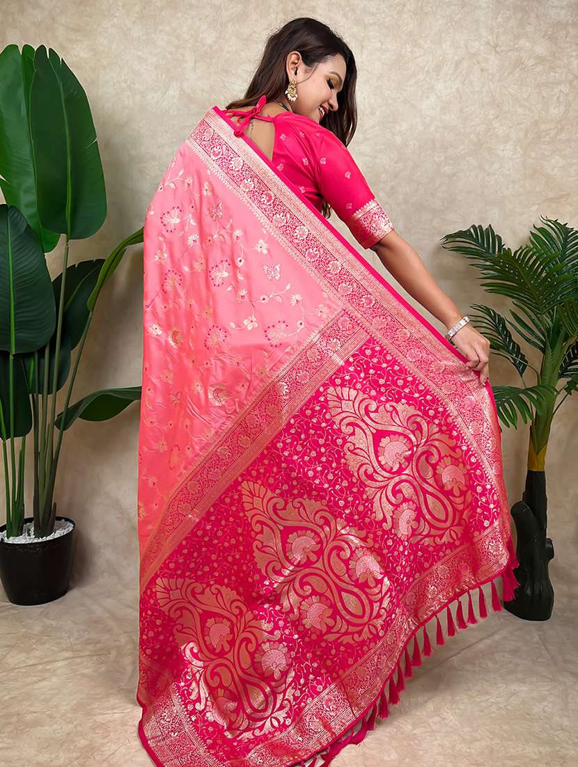 women self design banarasi saree with blouse - 22447530 -  Standard Image - 3