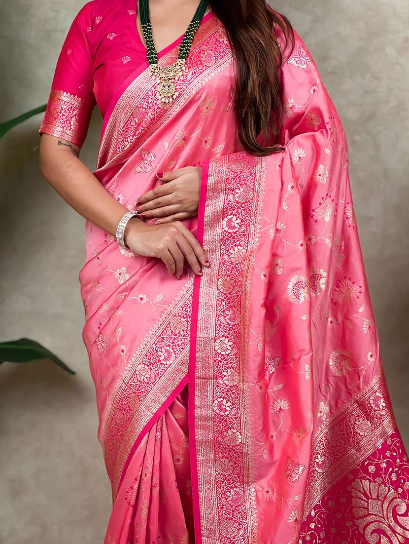 women self design banarasi saree with blouse - 22447530 -  Standard Image - 5