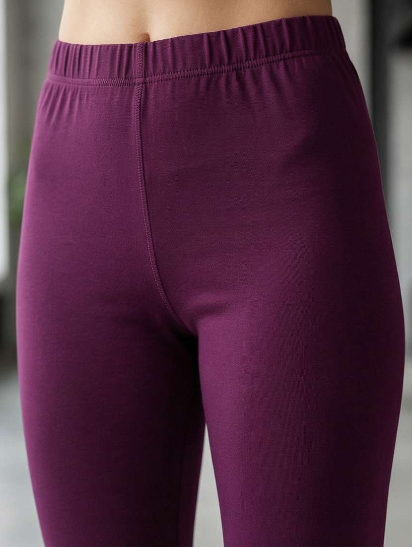 women solid mid rise ankle length leggings - 22447623 -  Standard Image - 3