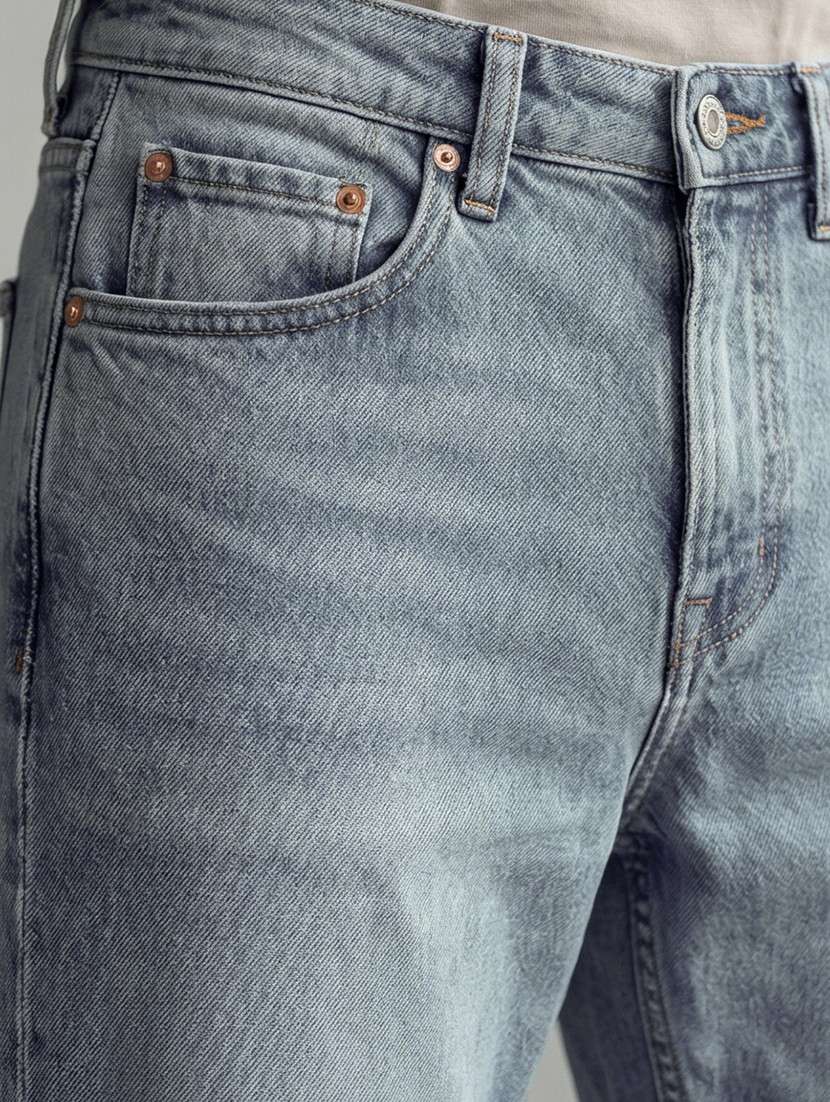 men washed high rise full length tapered jeans - 22447631 -  Standard Image - 3