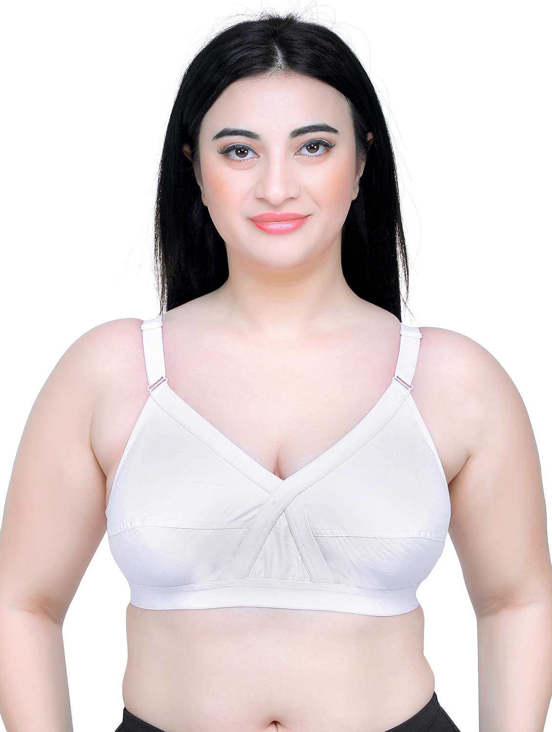women solid non wired minimizer bra