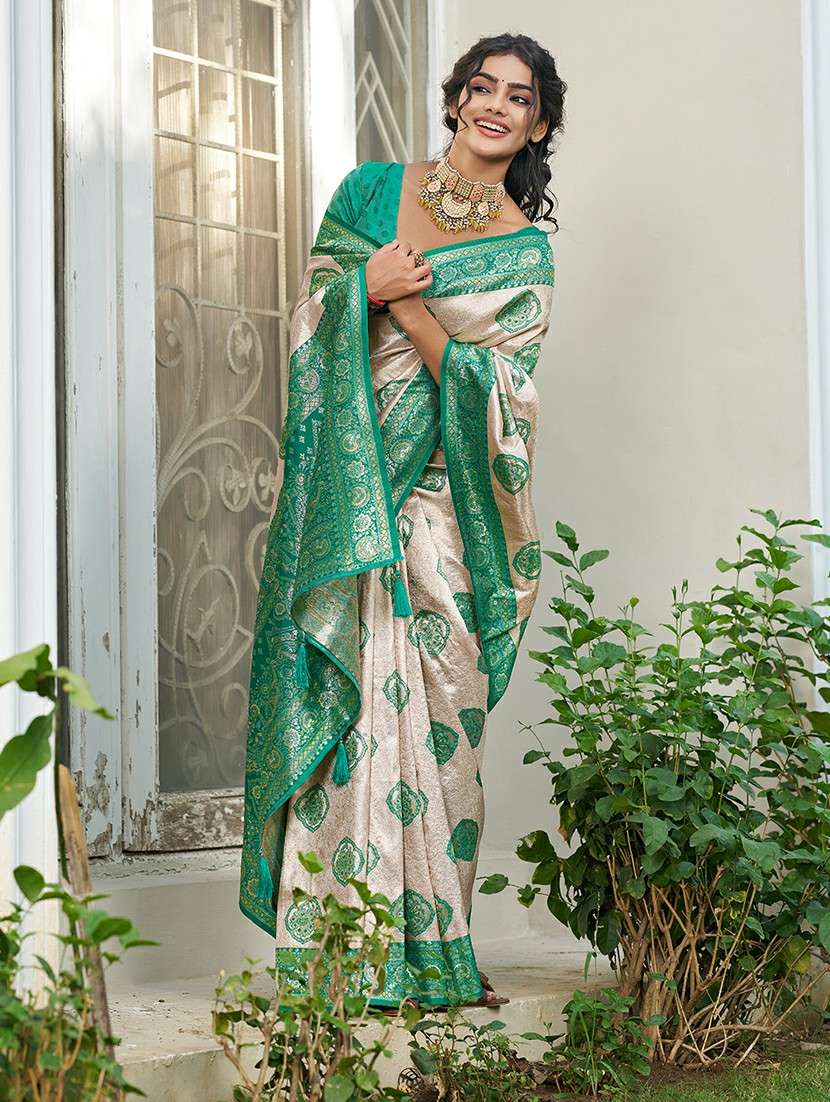 women self design banarasi saree with blouse - 22447884 -  Standard Image - 3