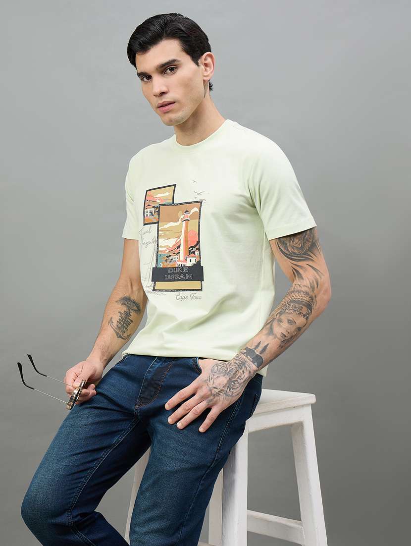 men printed short sleeve t-shirt - 22447939 -  Standard Image - 5