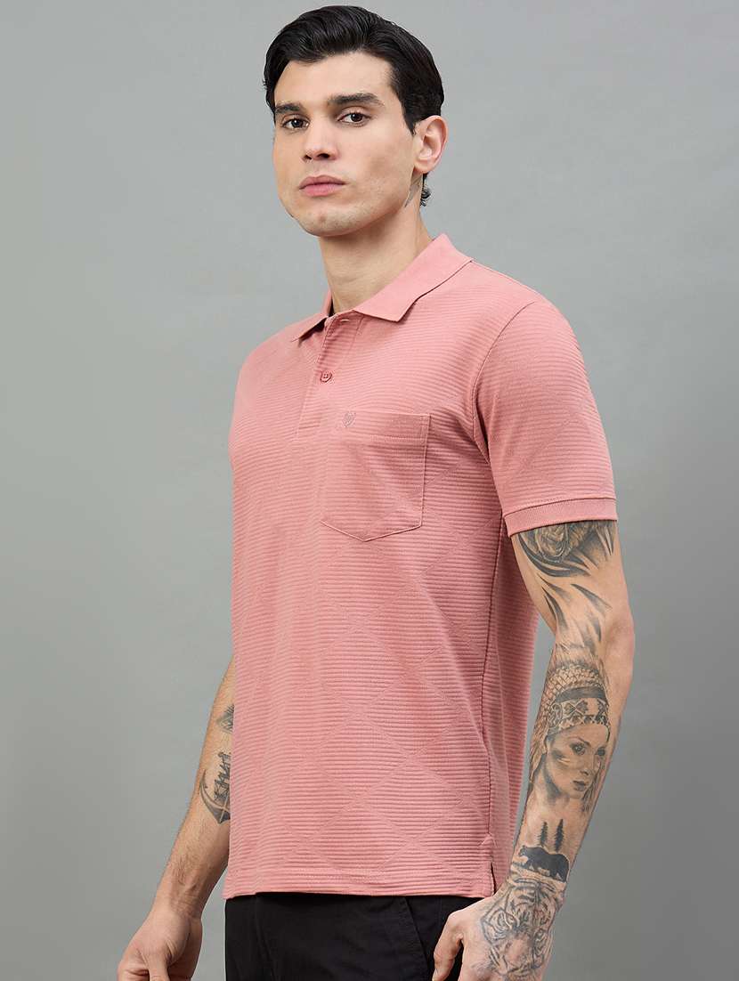 men textured short sleeve polo t-shirt - 22447950 -  Standard Image - 3