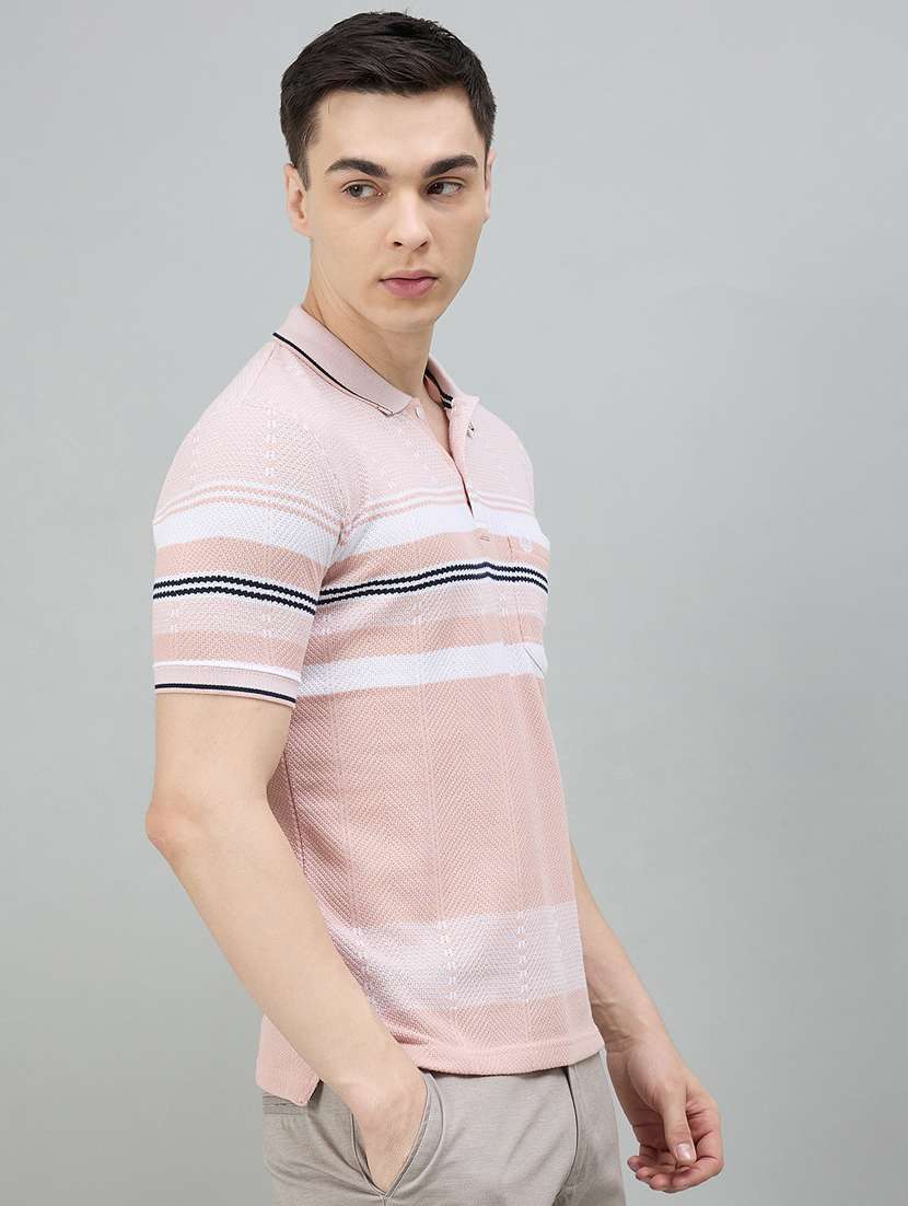 men striped short sleeve polo t-shirt - 22447952 -  Standard Image - 5