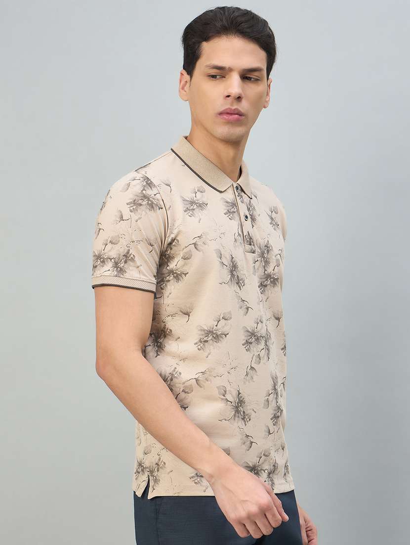 men multi colored cotton blend plain t-shirt - 22447979 -  Standard Image - 5