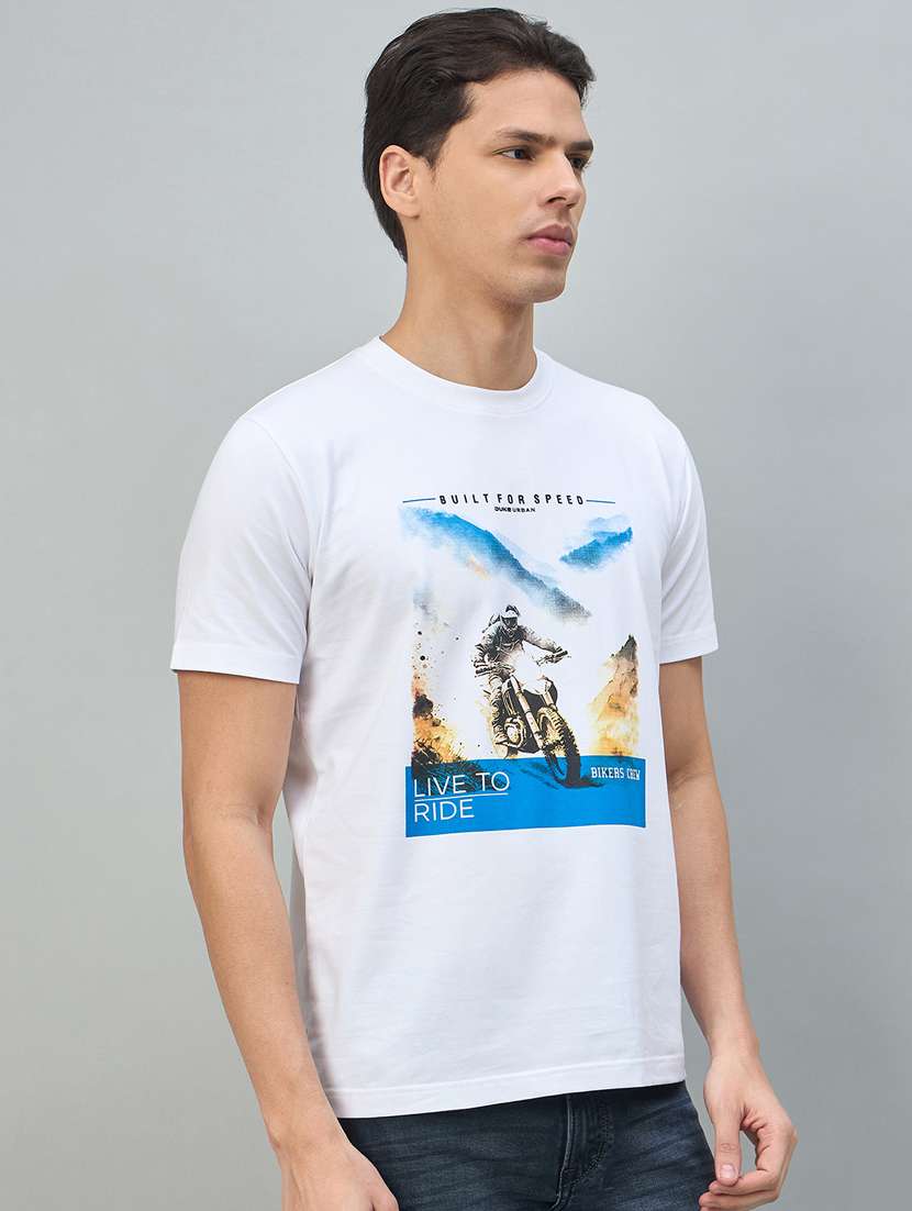 white cotton blend plain tshirt - 22447989 -  Standard Image - 3