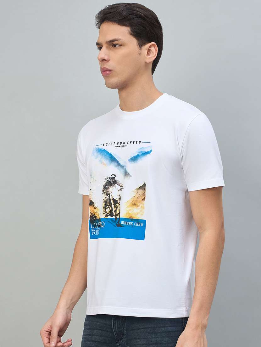 white cotton blend plain tshirt - 22447989 -  Standard Image - 5