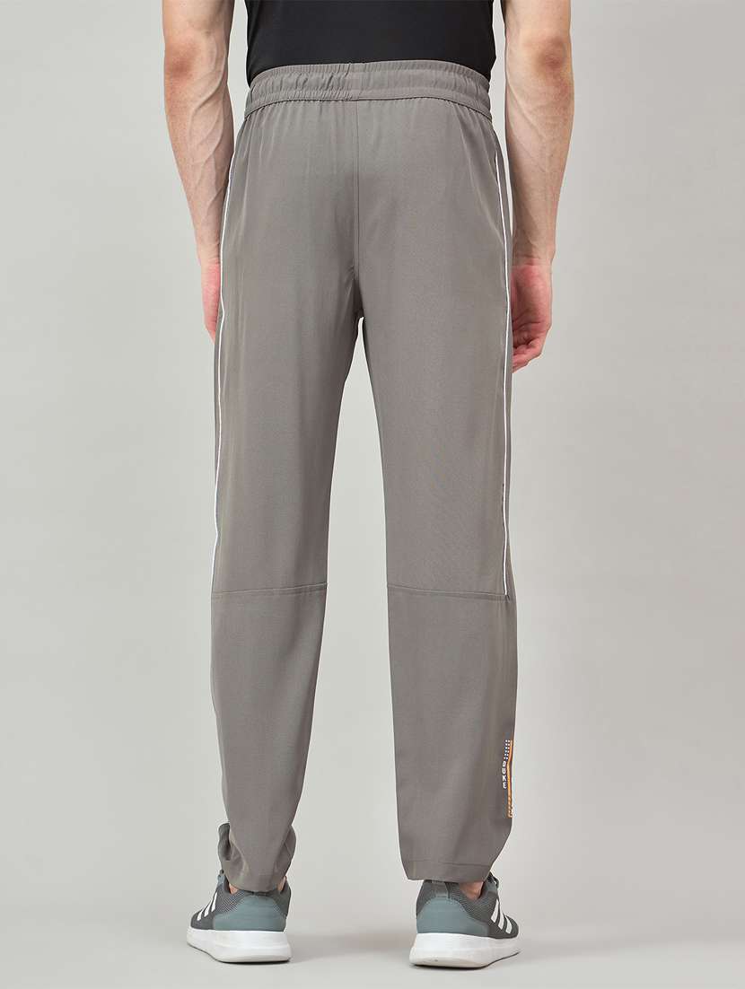men grey nylon  full length track pant - 22448032 -  Standard Image - 3
