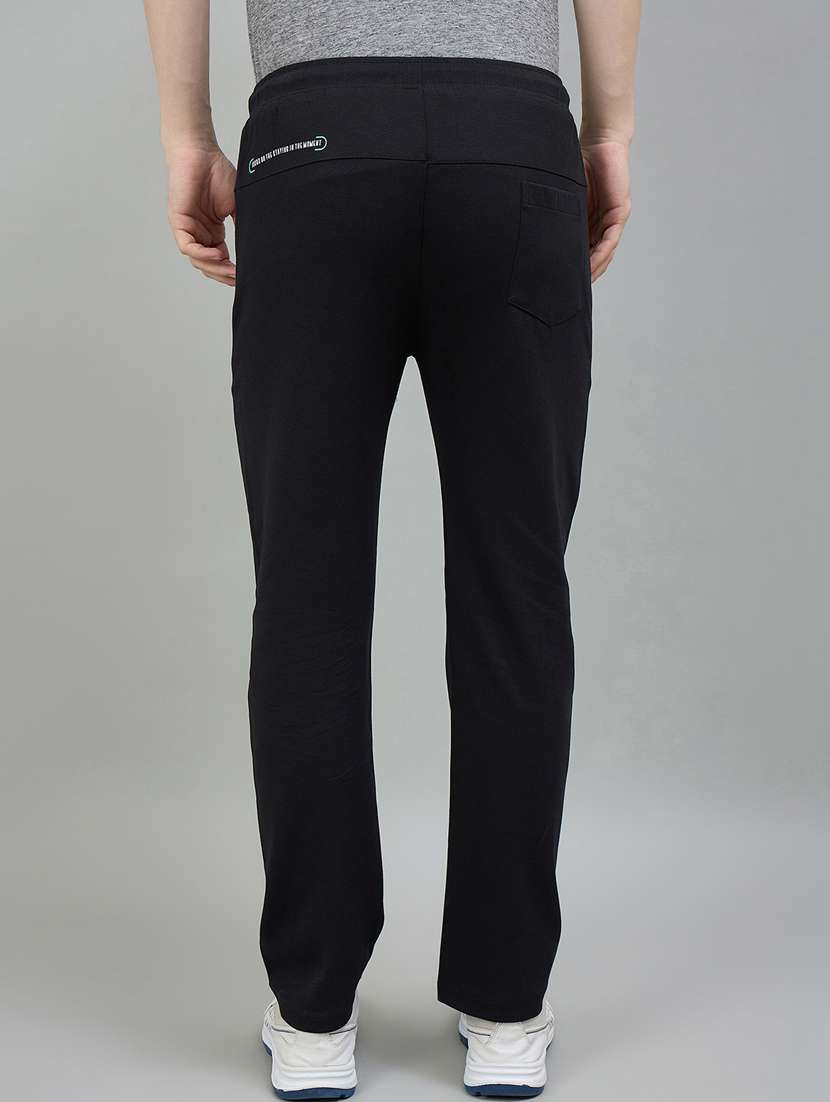 men black cotton blend  full length track pant - 22448040 -  Standard Image - 3