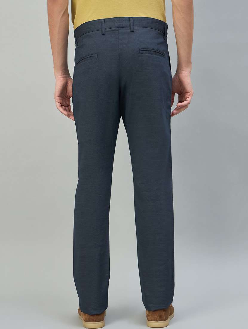 men solid mid rise chinos casual trouser - 22448064 -  Standard Image - 3