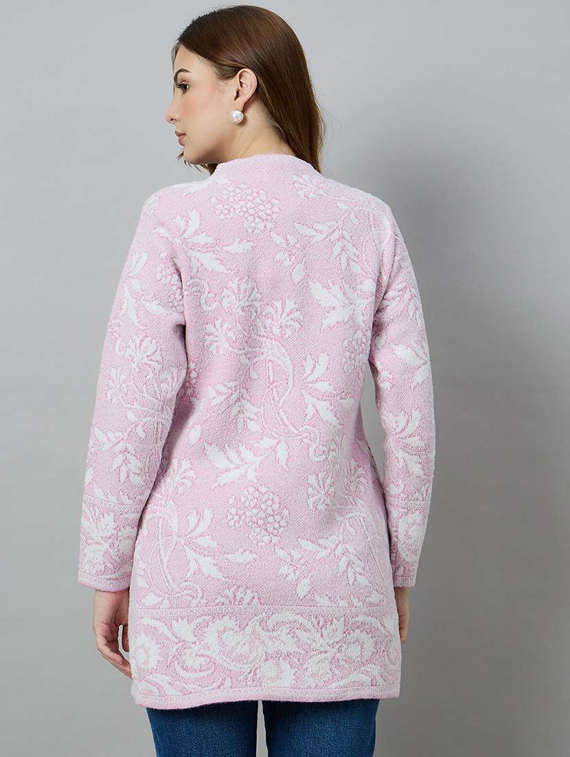 women pink acrylic plain sweatshirt - 22448146 -  Standard Image - 3