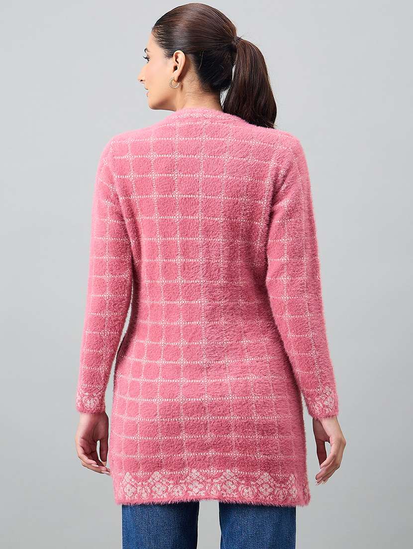 women pink acrylic plain sweatshirt - 22448197 -  Standard Image - 3