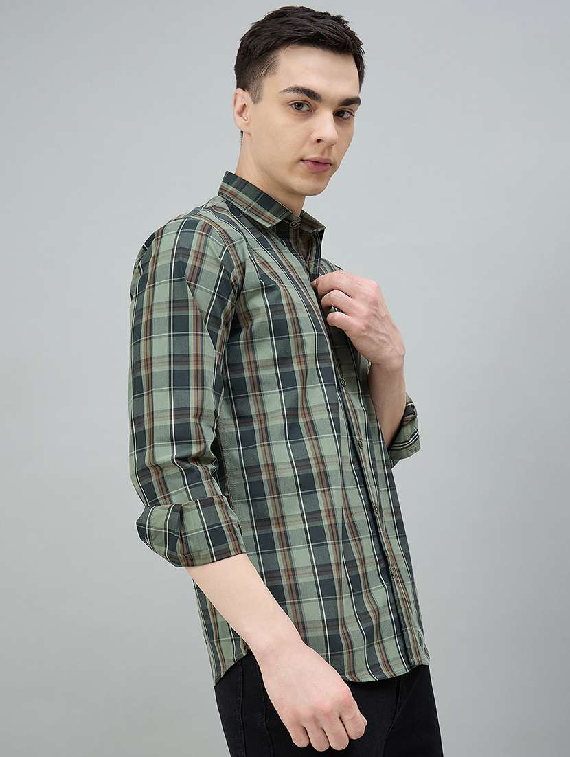 men checkered long sleeve regular fit casual shirt - 22448271 -  Standard Image - 3