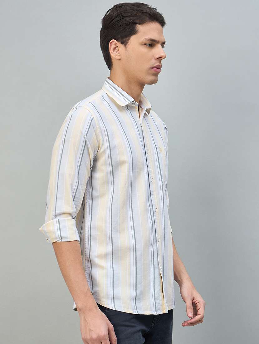 Men Striped Long Sleeve Slim Fit Casual Shirt - 22448273 -  Standard Image - 3