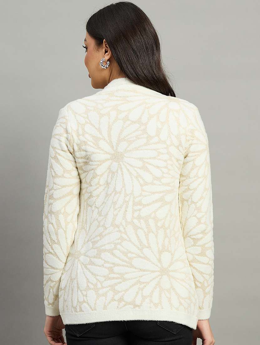 women off white acrylic plain sweatshirt - 22448326 -  Standard Image - 3