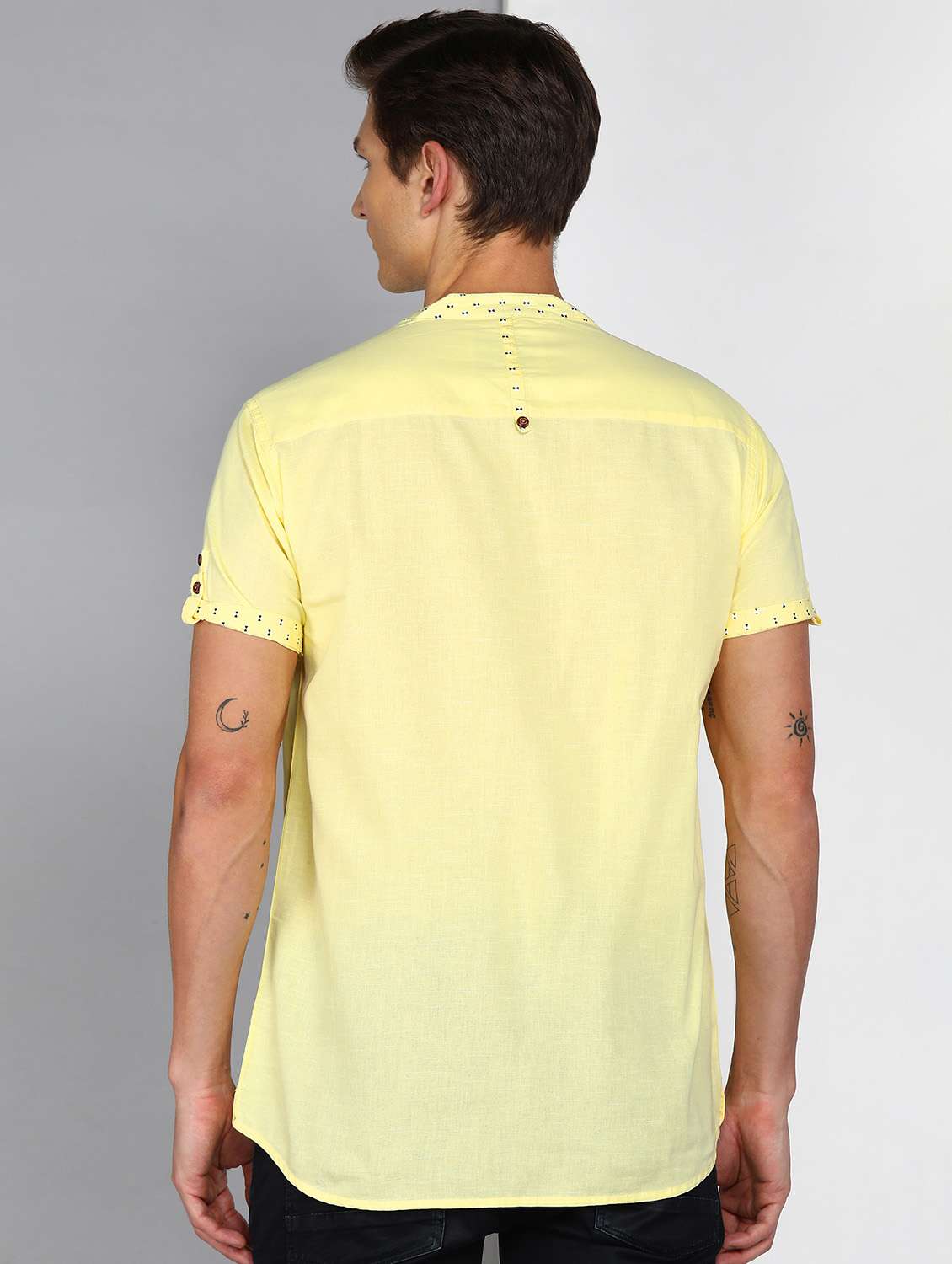 men solid short sleeve regular fit casual shirt - 22448438 -  Standard Image - 3