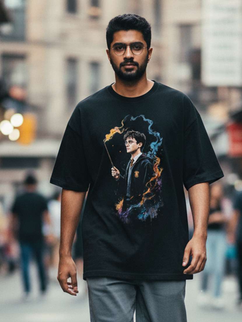 men graphic short sleeve oversized t-shirt