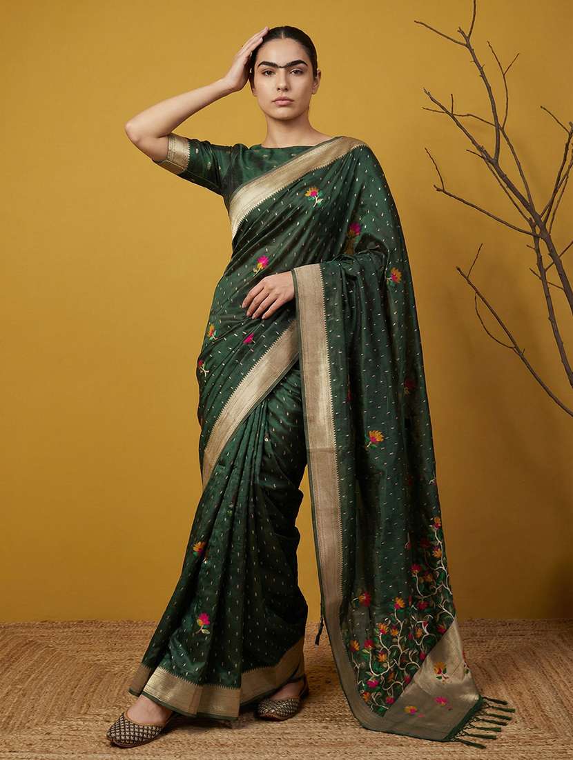 women self design bordered saree with blouse - 22448852 -  Standard Image - 3