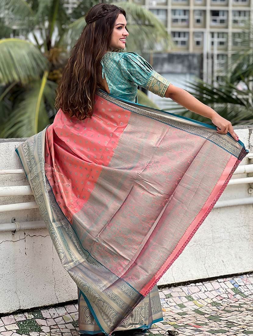 women self design kanjivaram saree with blouse - 22448878 -  Standard Image - 3