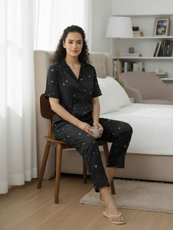 Women Printed Nightwear Pyjama Set - 22449050 -  Standard Image - 3