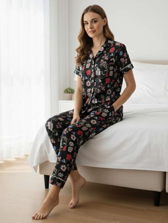 Women Printed Nightwear Pyjama Set - 22449051 -  Standard Image - 5
