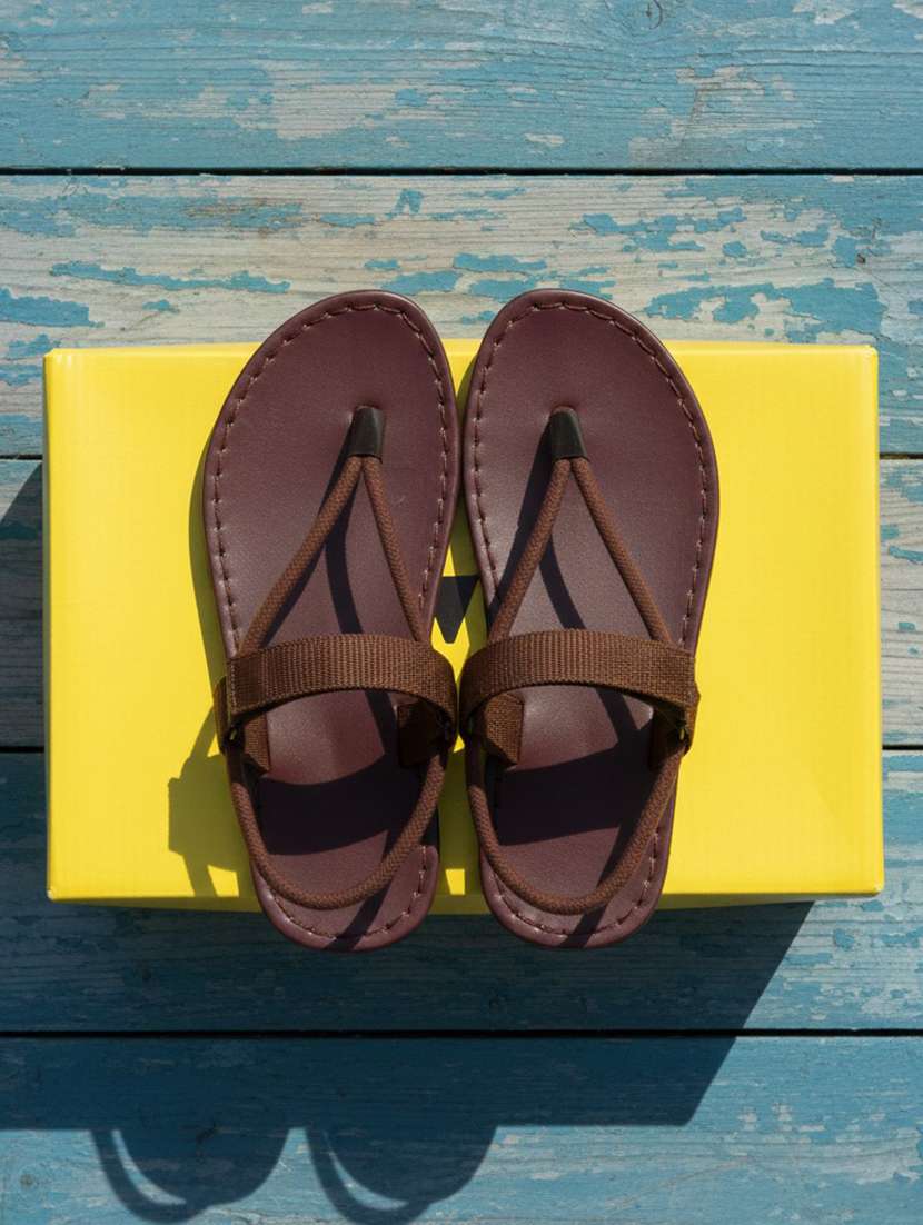men solid back strap sandal